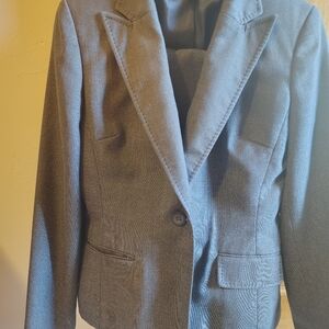 Anne Klein Gray Solid Women's Regular Pant Suit 2 Piece Set Size 2